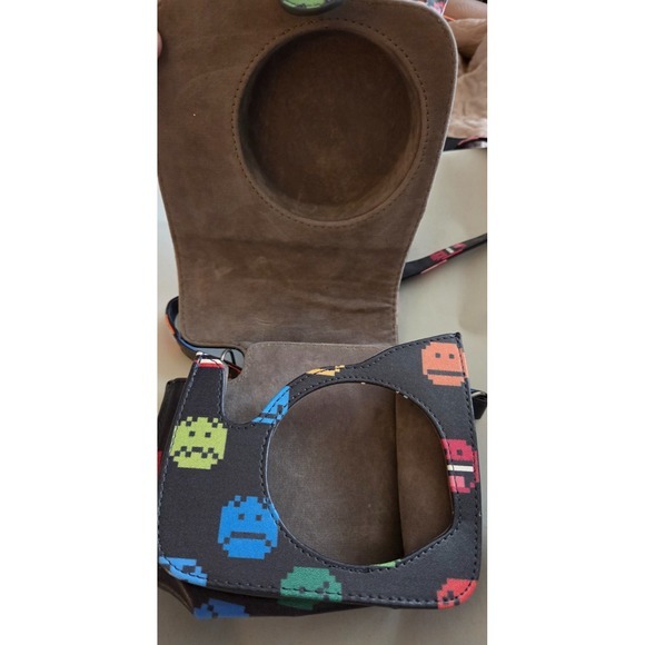 New‎ Pu Leather Case Bag for Fujifilm Instax Mini 8, Funky Emoji Pattern - Picture 3 of 4